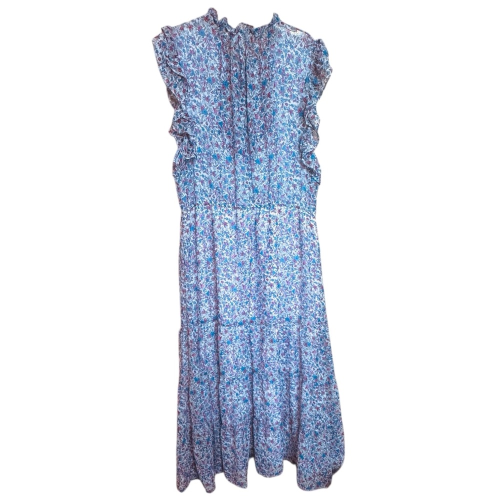 BB Dakota Floral Ruffle Sleeve & Neck Keyhole Open Cottagecore Femme Dress L